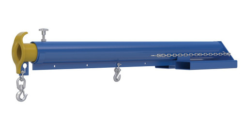 Vestil Steel Economy Telescoping Lift Boom - 11 In. Fork Pocket Center 4,000 lb - Blue and Yellow