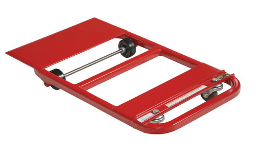 Vestil Steel Nose Plate Dolly - 32 In. x 18 In. x 3-3/4 In. 600 lb - Red