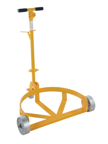 Vestil Steel Low Profile Drum Dolly with Steel Casters - 21-5/8 In. x 31-5/8 In. x 37-5/8 In. 1200 lb - Yellow