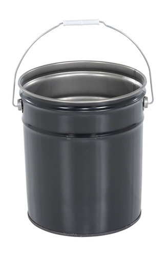Vestil Steel UN Rated Pail - 11-3/4 In. x 11-3/4 In. x 13-3/8 In. 5 Gallon - Black
