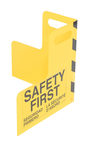 Vestil Steel Corner Guard with Handle - 16 In. x 16 In. x 16 In. - Yellow