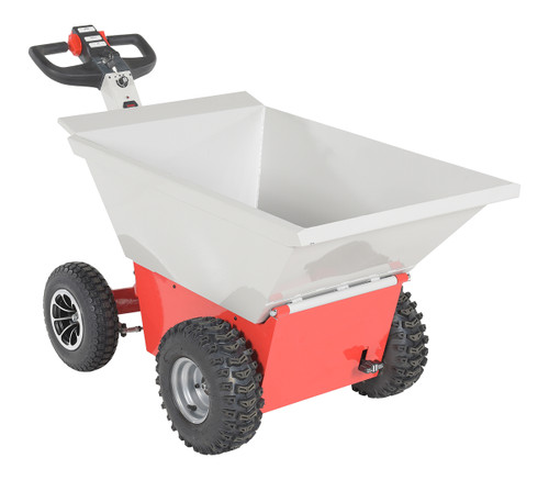 Vestil Steel Powered Dump Cart - 57-3/4 In. x 27 In. x 37 In. 1000 lb - Gray and Red
