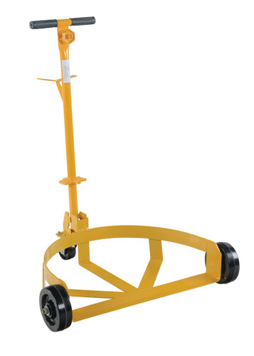 Vestil Steel Low Profile Drum Dolly with Phenolic Casters - 21-5/8 In. x 31-5/8 In. x 37-5/8 In. 1200 lb - Yellow