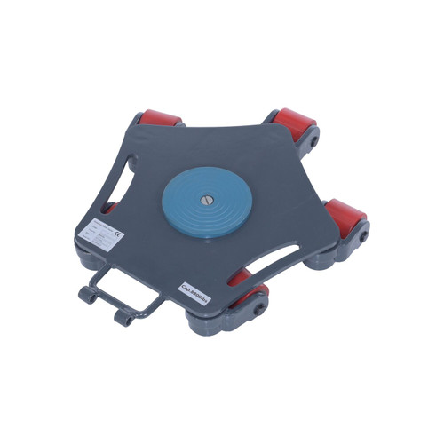 Vestil Steel Multi Direction Machinery Skate Without Handle - 18 In. Length x 17-1/2 In. Width x 4-7/16 In. Height 8,800 lb - Blue and Gray