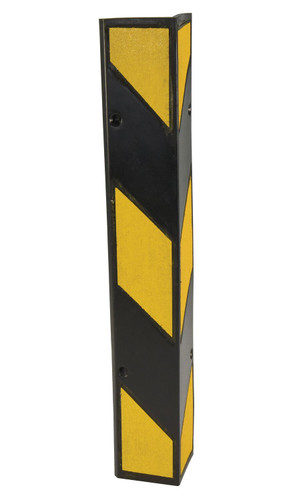 Vestil Molded Rubber Corner Protector - 6 In. x 6 In. x 39 In. - Black
