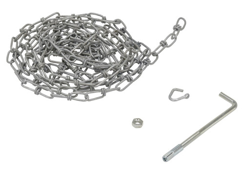 Vestil Carbon Steel Double Loop Coil Chain with Hanger - 15 Ft. Length - Gray