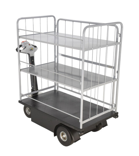 Vestil Steel Traction Drive Cart Side Load - 2 Shelf 59 In. x 28 In. x 59 In. 750 lb - Black