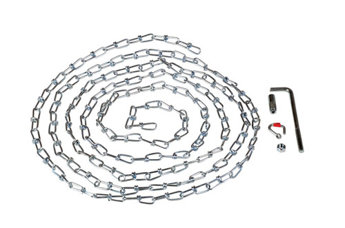 Vestil Carbon Steel Chain and Hanger with Reflector - 15 Ft. Length - Gray