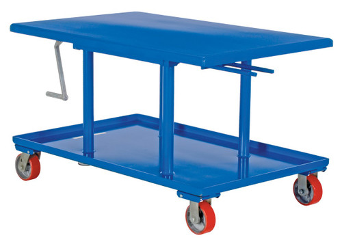 Vestil Steel High Profile Post Table - 24 In. x 42 In. 2000 lb - Blue