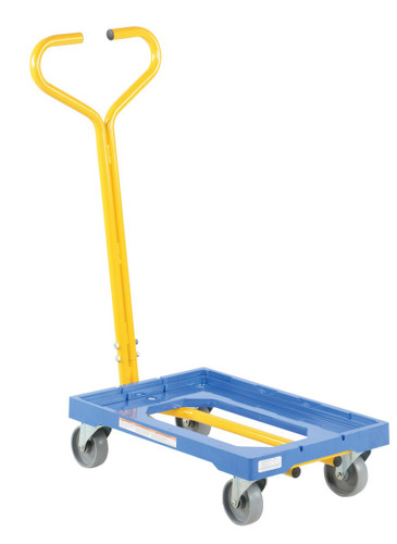 Vestil Polyethylene Dolly with Handle - 24-1/2 In. x 16 In. x 37-1/2 In. 500 lb - Blue
