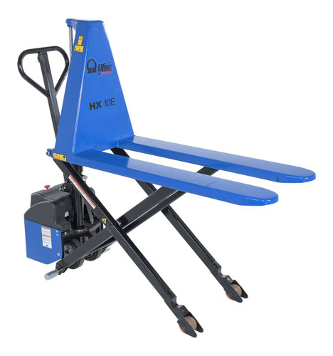 Vestil Steel Pramac DC Powered High Lift Pallet Truck - 67 In. x 21-1/2 In. x 49-1/2 In. 2200 lb - Blue/Black