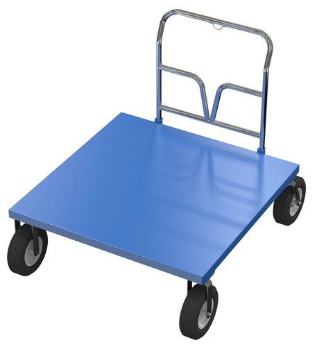 Vestil Steel Pneumatic Tire Platform Cart - 52-1/2 In. x 48 In. x 46-5/16 In. 1,500 lb - Blue