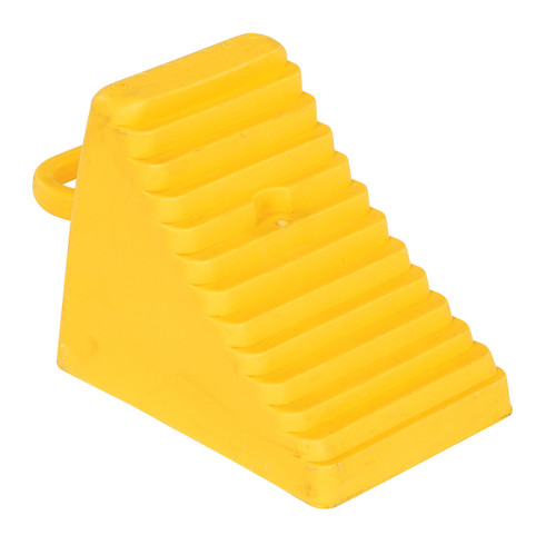 Vestil Polyethylene Wheel Chock - 5-1/2 In. x 12 In. x 17-1/2 In. 7,000 lb - Yellow