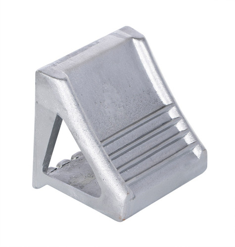 Vestil Cast Steel Wheel Chock - 8-1/4 In. x 8-9/16 In. x 7-1/8 In. - Silver
