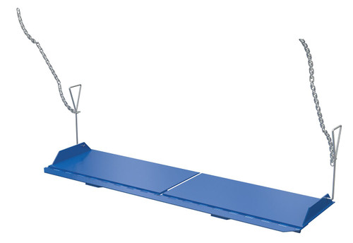 Vestil Factory Installed Steel Split Hinged Bridge - 12 In. Length With Runoff Guards And Lifting Chains