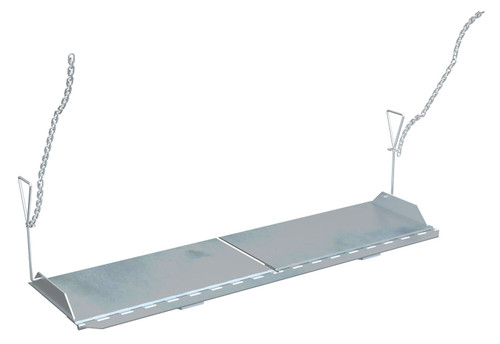 Vestil Factory Installed Aluminum Split Hinged Bridge - 18 In. Length With Runoff Guards And Lifting Chains