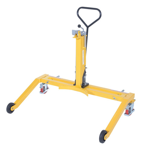 Vestil Steel Pallet Straddling Drum Truck - 46 In. Long x 32 In. Wide x 47 In. Height 550 lb - Yellow