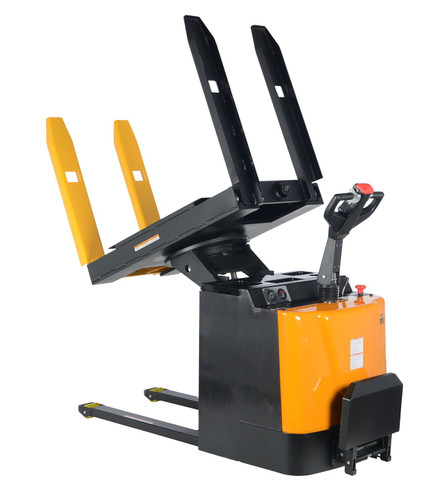 Vestil Steel Portable Pallet Inverter Low Profile - 32 In. to 54 In. Fork Opening 3000 lb - Yellow/Black