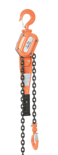 Vestil Steel Professional Lever Hoist - 5 Ft. Lift Height 3,000 lb - Orange