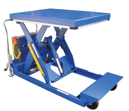 Vestil Steel Heavy Duty Portable Scissor Lift Table - 58 In. 1000 lb - Blue