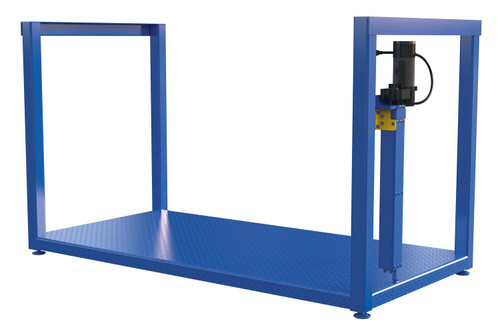 Vestil Steel Ergonomic Electric/Hydraulic Post-Crank Worker Platform - 36-1/4 In. x 73-3/16 In. x 39-1/4 In. 500 lb - Blue