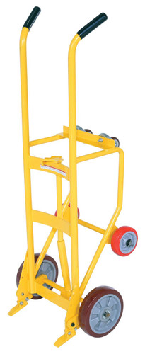 Vestil Steel Drum Truck Cradle With Poly On Poly - 20-1/16 In. x 23-11/16 In. x 60-5/8 In. 1000 lb - Yellow