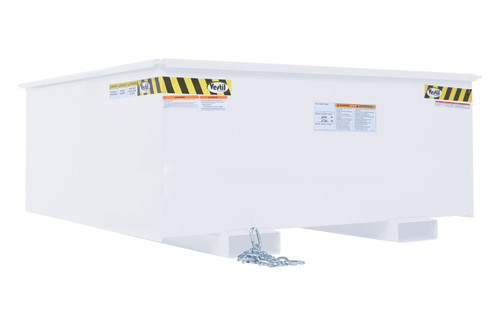 Vestil Steel Rotating Heavy Duty Box Hopper - 1-1/4 Cubic Yard 6,000 lb - White