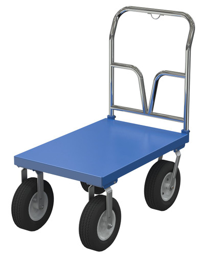 Vestil Steel Pneumatic Tire Platform Cart - 40-1/2 In. x 24 In. x 46-5/16 In. 1,500 lb - Blue