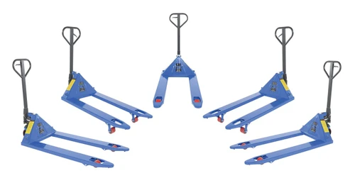 Vestil Steel Quantity 6 Economy Hand Pallet Truck - 64 In. x 27 In. x 48 In. 4000 lb - Blue