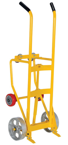 Vestil Steel Drum Truck Cradle With Semi-Steel Wheels - 20-1/16 In. x 23-11/16 In. x 60-5/8 In. 1000 lb - Yellow