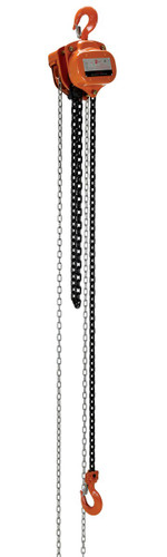 Vestil Professional Hand Chain Hoist - 10 Ft. Lift Height 4,000 lb - Orange