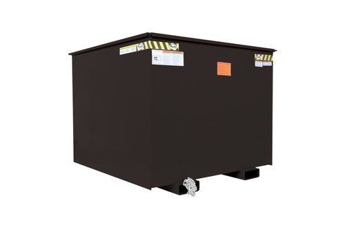 Vestil Steel Rotating Heavy Duty Box Hopper - 2-1/2 Cubic Yard 6,000 lb - Black