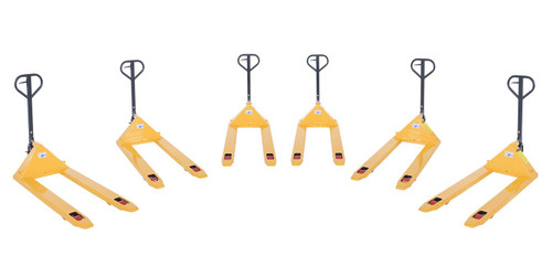 Vestil Steel Quantity 6 Economy Pallet Truck Hand and Foot Release - 62 In. x 29 In. x 48 In. 4,400 lb - Yellow