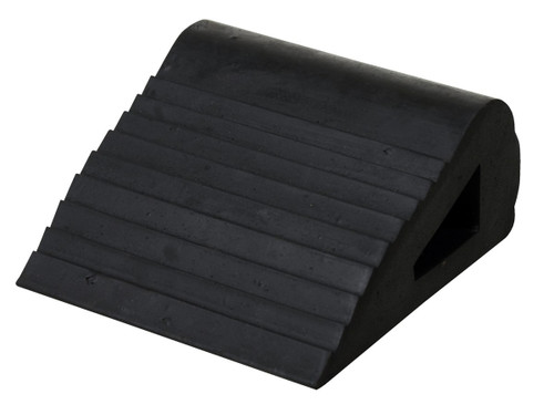 Vestil Industrial Rubber Triangular Wedge - 6 In. x 6-1/2 In. x 3 In. - Black