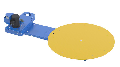 Vestil Steel Low Profile Powered Carousel - 50 In. Table Diameter 4000 lb Blue / - Yellow