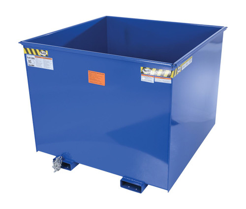 Vestil Steel Rotating Heavy Duty Box Hopper - 2-1/2 Cubic Yard 6,000 lb - Blue
