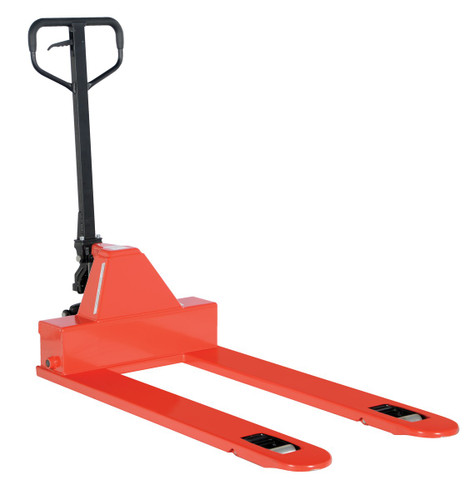 Vestil Steel Low Profile Pallet Truck - 64 In. x 27 In. x 48 In. 4000 lb - Red