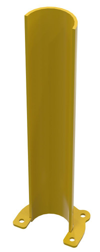 Vestil Steel Rounded Rack Guard - 24 In. x 7.25 In. x 6.5 In. - Yellow