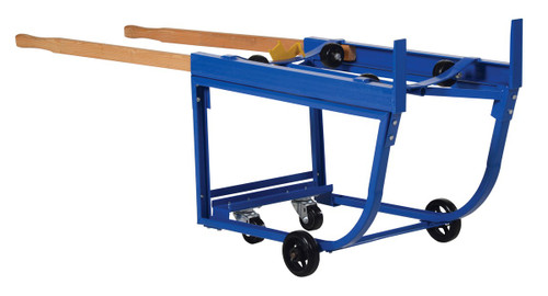 Vestil Steel Rotating Drum Cart with Polyurethane On Steel Wheels - 42 In. x 19 In. x 27-1/2 In. 1000 lb - Blue