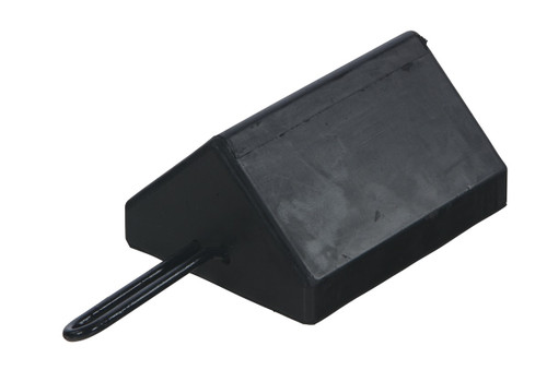 Vestil Molded Rubber Wheel Chock with Handle - 7-3/8 In. x 15-1/2 In. x 4-7/8 In. - Black