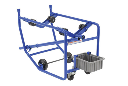 Vestil Steel Revolving Drum Cart - 66-3/4 In. x 18-7/8 In. x 26-3/4 In. 1000 lb - Blue