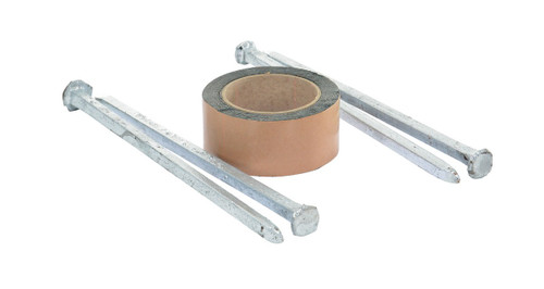 Vestil Plastic Speed Bump with 4 Holes Asphalt Hardware Kit - 13 In. x 7 In. x 6 In. - Silver
