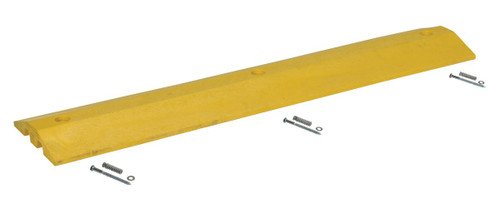 Vestil Plastic Speed Bump Concrete Hardware - 48 In. x 10 In. x 2 In. - Yellow