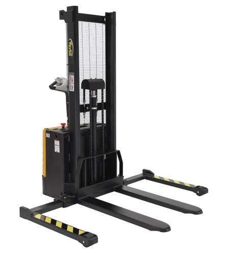 Vestil Steel Fixed Fork Lift Stacker - 62 In. Raised Height 2,000 lb Black / - Yellow