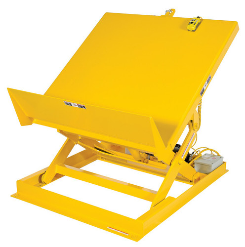 Vestil Steel Ergonomic Lift/Tilt Table - 48 In. x 48 In. 460 Volt 3 Phase 6,000 lb - Yellow