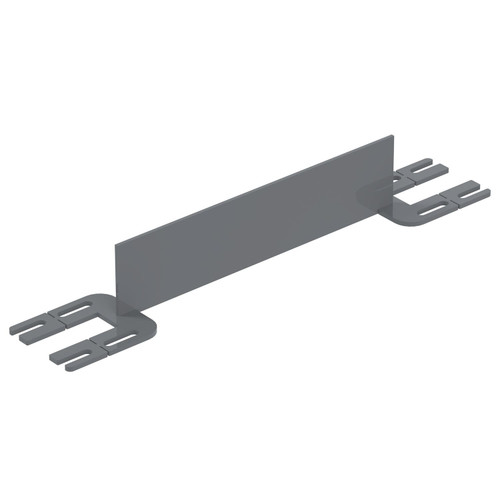 Vestil Steel Toe Board For Pipe Safety Railing - 2 Ft. Length - Gray Semi Gloss