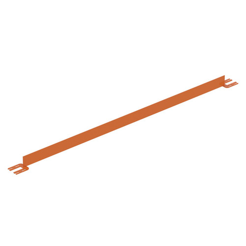 Vestil Steel Toe Board For Pipe Safety Railing - 8 Ft. Length - Orange