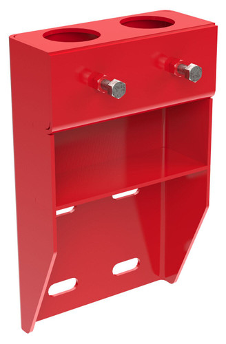 Vestil Steel Wall Mount Bracket For Pipe Safety Railing - Red