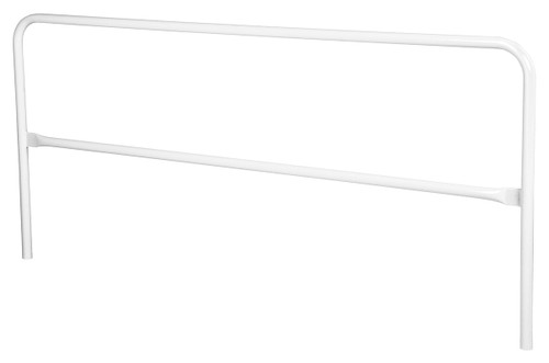 Vestil Steel Safety Railing - 8 Ft. Length - White