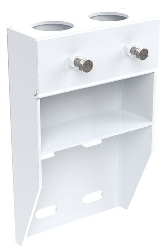 Vestil Steel Wall Mount Bracket For Pipe Safety Railing - White